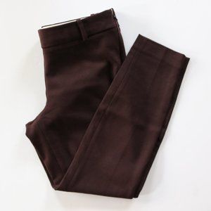 J.Crew Brown Minnie Pant Wool Blend Skinny Size 6P
